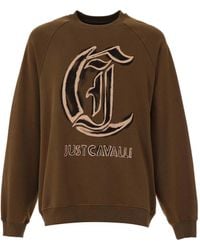 Just Cavalli - Logo-Print Raglan Sweatshirt - Lyst