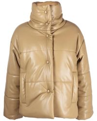 Nanushka - Faux-Leather Puffer Jacket - Lyst