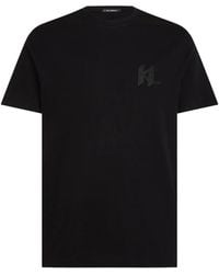 KARL LAGERFELD - Monogram Wool-Blend T-Shirt - Lyst