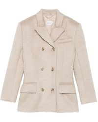 Magda Butrym - Double-Breasted Padded-Shoulder Jacket - Lyst
