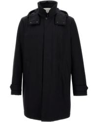 Fay - Parka Met Drukknoopsluiting En Capuchon - Lyst