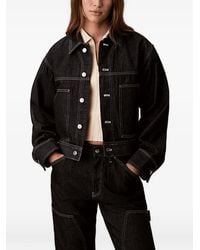 Calvin Klein - Button-Up Denim Jacket - Lyst