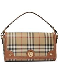 Burberry - Bolso de nota de lona impresa en - Lyst