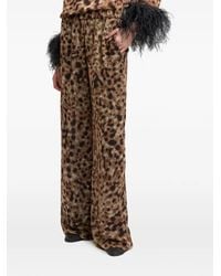 16Arlington - Rocco Leopard-Print Chiffon Trousers - Lyst