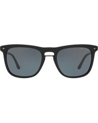 Giorgio Armani Zonnebril Met Vierkant Montuur - Zwart