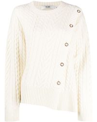 B+ AB - Buttoned Cable-knit Jumper - Lyst