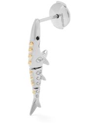 Yvonne Léon - Fish Ohrstecker Mit Diamanten - Lyst