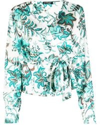 Liu Jo - Paisley-print Wrap Blouse - Lyst