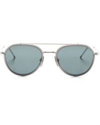 Thom Browne - Occhiali Da Sole Con Montatura Stile Pilota - Lyst