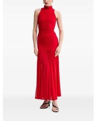 Bardot - Orlana Ruched High-Neck Maxi Dress - Lyst