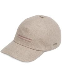 ZEGNA - Logo-Plaque Cashmere Baseball Cap - Lyst