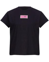 MM6 by Maison Margiela - Logo Cotton T-Shirt - Lyst