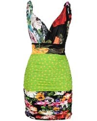 Dolce & Gabbana - Kleid im Patchwork-Look - Lyst