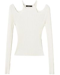 Twinset - Gerippter Pullover mit Cut-Outs - Lyst