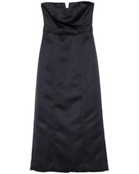 P.A.R.O.S.H. - Bow-Detail Strapless Midi Dress - Lyst