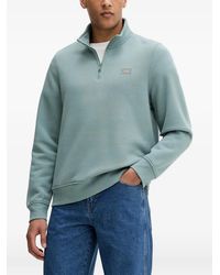 Dickies - Oakport Quarter-Zip Logo-Patch Sweatshirt - Lyst