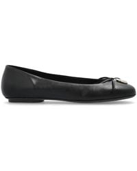 Furla - Logo-Plaque Bow-Detail Ballet Flats - Lyst