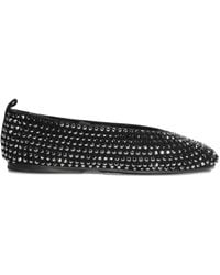 LA ROSE - Crystal-Embellished Ballet Flats - Lyst