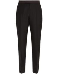 Zegna - Wool-mohair tailored trousers - Lyst
