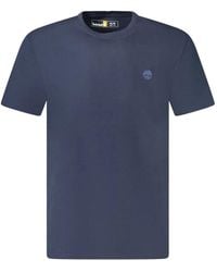 Timberland - Crew-Neck Logo-Embroidered T-Shirt - Lyst