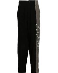 Yohji Yamamoto - Tweekleurige Linnen Broek - Lyst