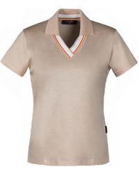 Moorer - Esker-Jcg Striped-Trim Polo Shirt - Lyst