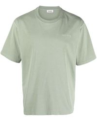 Nanushka - Logo-embroidered Cotton T-shirt - Lyst