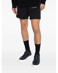 Palm Angels - Logo-Print Side-Stripe Shorts - Lyst
