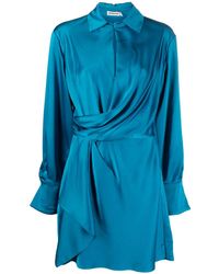 Jonathan Simkhai - Talid Draped Satin Minidress - Lyst