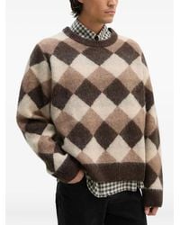 Won Hundred - Argyle-Pattern Crew-Neck Sweater - Lyst