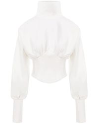 Hamza - Nice Turtleneck Lace-Up Top - Lyst