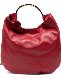 Moschino - Handle Me Logo-Plaque Leather Tote Bag - Lyst