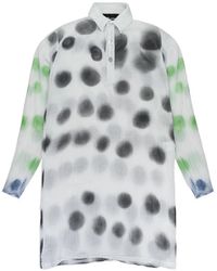 Edward Cuming - Polka-Dot Long-Sleeve Blouse - Lyst