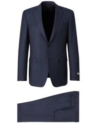 Canali - Single-Breasted Notched-Lapels Suit - Lyst