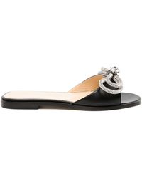 Mach & Mach - Double-bow Leather Slides - Lyst