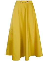 Elisabetta Franchi - Chain-Detail Midi Skirt - Lyst