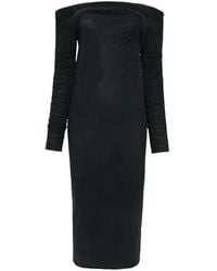 Amazuìn - Robe Longue Froncée À Épaules Dénudées Janis - Lyst