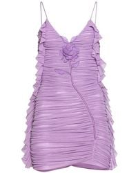 David Koma - Lace-Rose Ruffled Mini Dress - Lyst