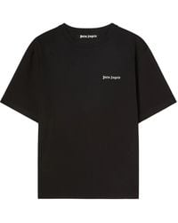 Palm Angels - Logo-embroidered Cotton T-shirt - Lyst