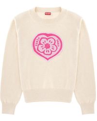 KENZO - Boke Heart Cable-Knit Sweater - Lyst