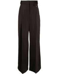The Mannei - Pinstripe Flared Wool Trousers - Lyst