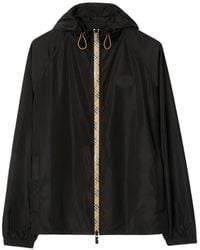 Burberry - Contrasting-Trim Hooded Jacket - Lyst