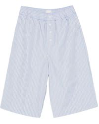Bellerose - Striped Button-Up Shorts - Lyst