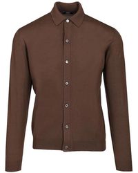 Fedeli - Button-Down Polo Collar Sweater - Lyst