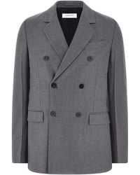 Ferragamo - Double-Breasted Wool Blazer - Lyst