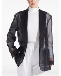 Tessitura Body Couture - High-Neck Back-Button Blouse - Lyst