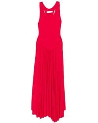 Pink - Maxikleid Mit Rüschen - Lyst