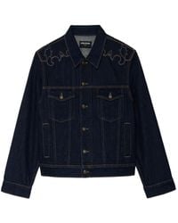 Zadig & Voltaire Kiome Shearling-collar Floral-embroidered