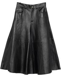 Haikure - Serenity Leather Midi Skirt - Lyst