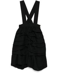 COMME DES GARÇON BLACK - Vestido estilo pichi con bordes sin rematar - Lyst